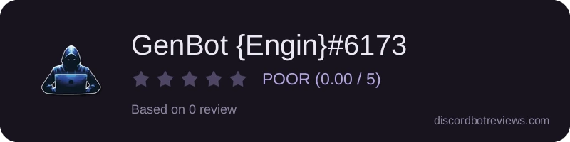 Rating widget preview for GenBot {Engin}#6173