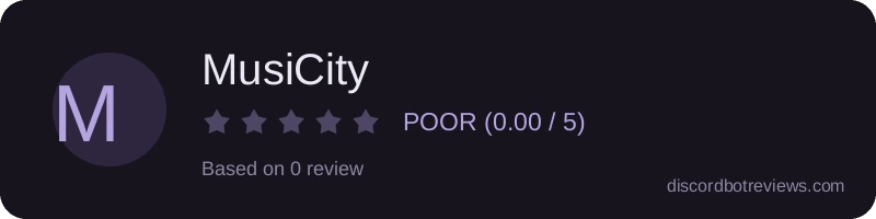 Rating widget preview for MusiCity
