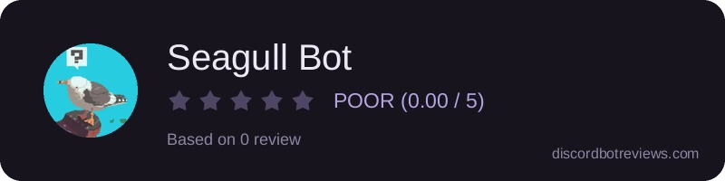 Rating widget preview for Seagull Bot