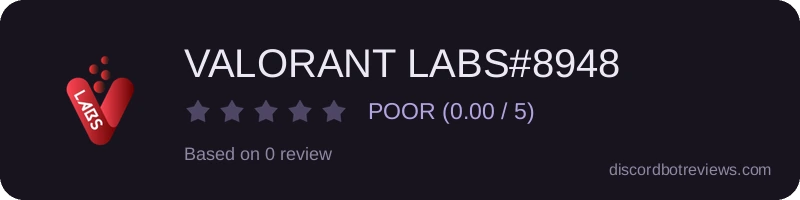 Rating widget preview for VALORANT LABS#8948