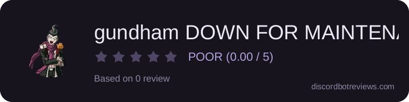 Rating widget preview for gundham DOWN FOR MAINTENANCE 