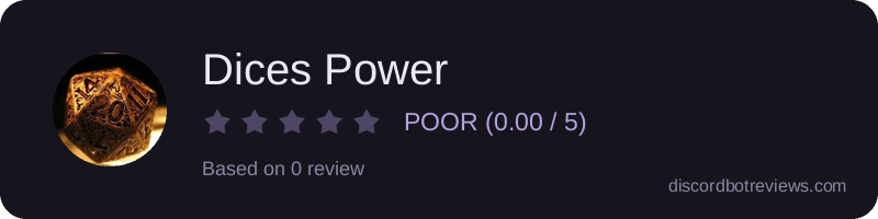 Rating widget preview for Dices Power