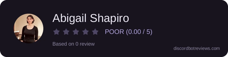 Rating widget preview for Abigail Shapiro