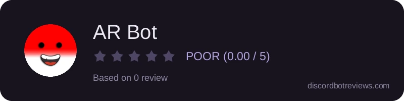 Rating widget preview for AR Bot