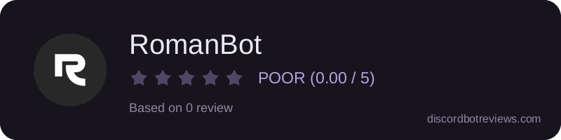 Rating widget preview for RomanBot