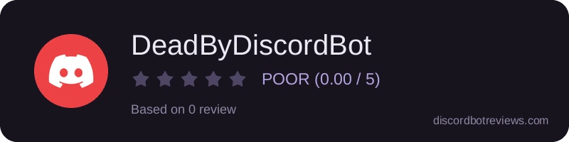 Rating widget preview for DeadByDiscordBot