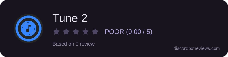 Rating widget preview for Tune 2