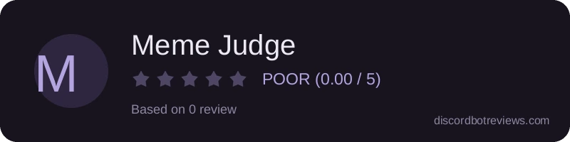 Rating widget preview for Meme Judge