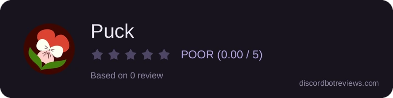 Rating widget preview for Puck