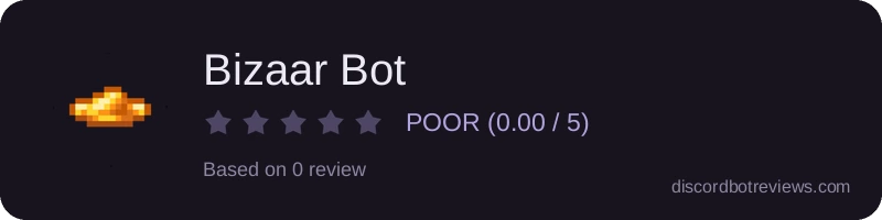 Rating widget preview for Bizaar Bot