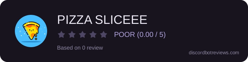 Rating widget preview for PIZZA SLICEEE