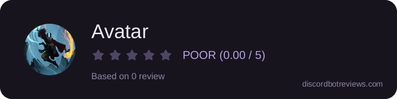 Rating widget preview for Avatar