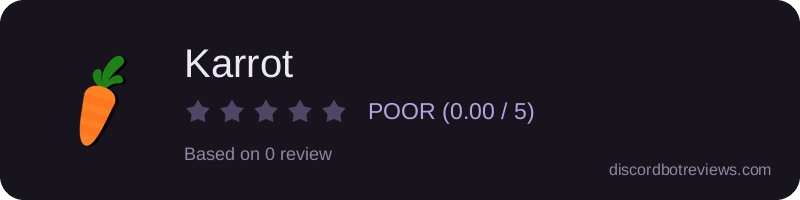 Rating widget preview for Karrot