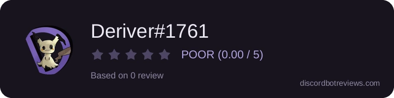 Rating widget preview for Deriver#1761