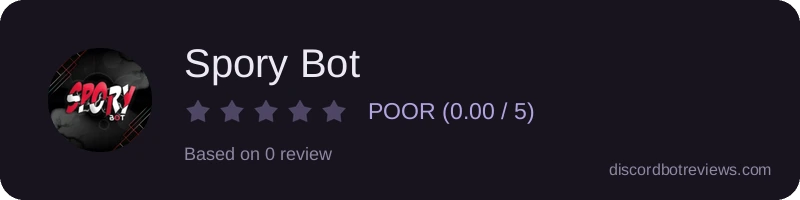 Rating widget preview for Spory Bot