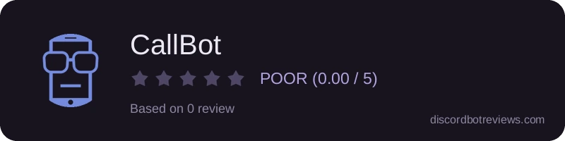 Rating widget preview for CallBot