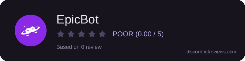 Rating widget preview for EpicBot