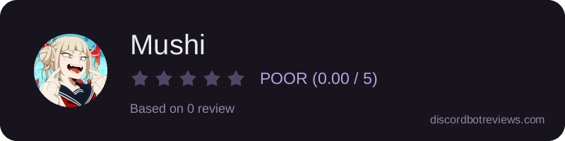 Rating widget preview for Mushi