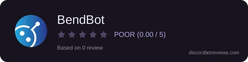 Rating widget preview for BendBot