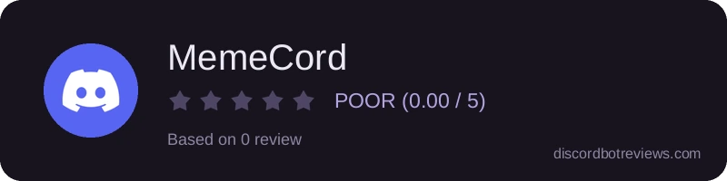 Rating widget preview for MemeCord