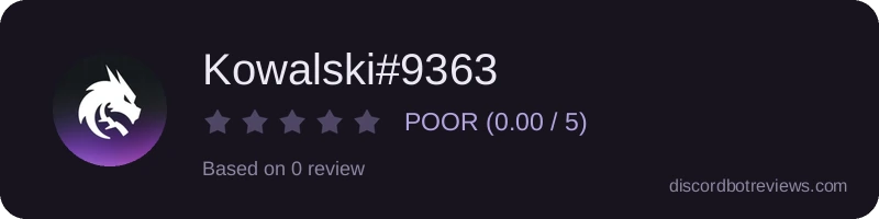 Rating widget preview for Kowalski#9363