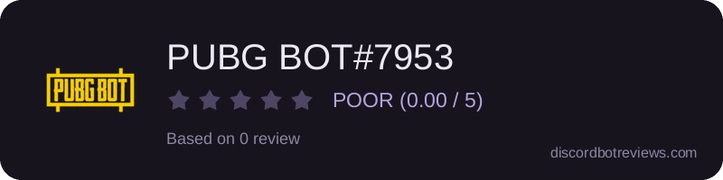 Rating widget preview for PUBG BOT#7953