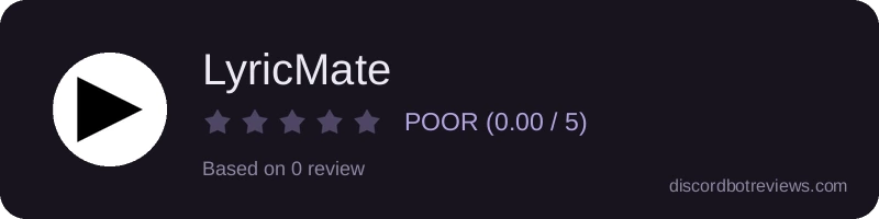 Rating widget preview for LyricMate
