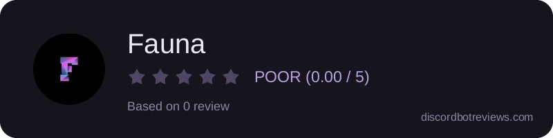 Rating widget preview for Fauna
