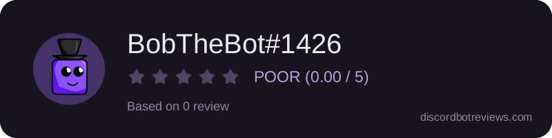Rating widget preview for BobTheBot#1426