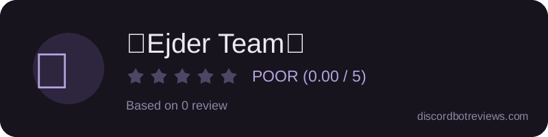 Rating widget preview for ♛Ejder Team♛