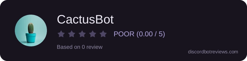 Rating banner for CactusBot