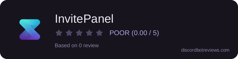 Rating widget preview for InvitePanel