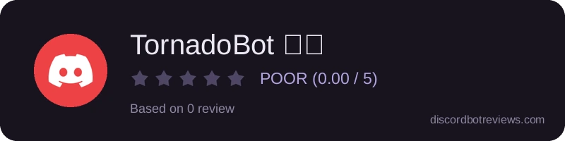Rating banner for TornadoBot 🌪️