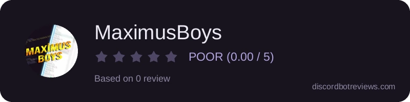 Rating widget preview for MaximusBoys