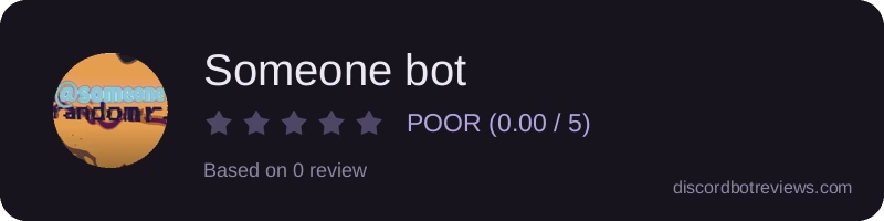 Rating widget preview for Someone bot