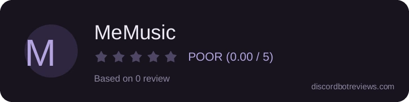 Rating widget preview for MeMusic