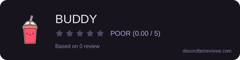 Rating widget preview for BUDDY