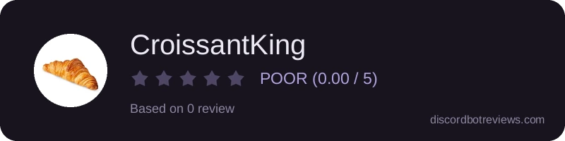 Rating widget preview for CroissantKing