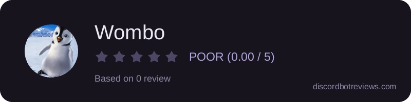 Rating widget preview for Wombo