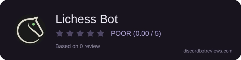 Rating widget preview for Lichess Bot