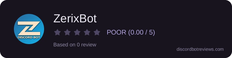Rating widget preview for ZerixBot