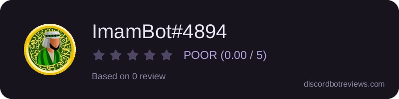 Rating widget preview for ImamBot#4894