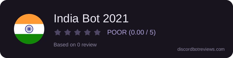 Rating widget preview for India Bot 2021