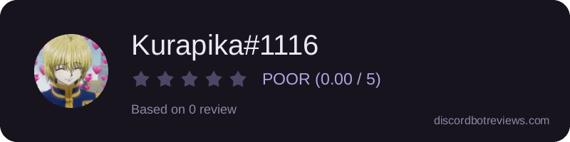 Rating widget preview for Kurapika#1116