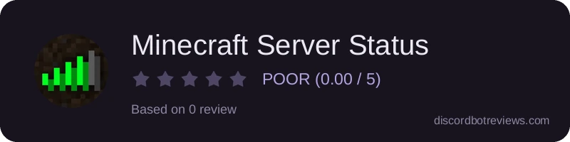 Rating widget preview for Minecraft Server Status