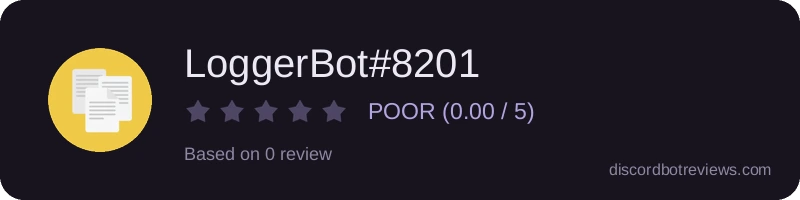 Rating widget preview for LoggerBot#8201