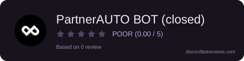 Rating banner for PartnerAUTO BOT (closed)