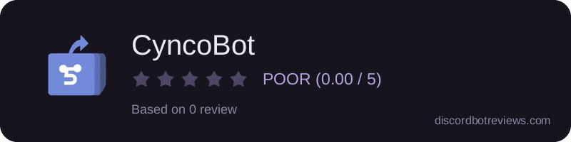 Rating widget preview for CyncoBot