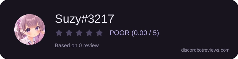 Rating widget preview for Suzy#3217