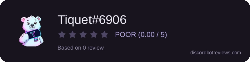 Rating widget preview for Tiquet#6906